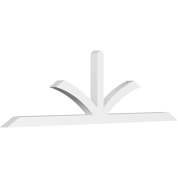 Ekena Millwork Richland Architectural Grade PVC Gable Bracket, 108"W x 31 1/2"H x 4"D x 4"F, 7/12 Pitch GBP108X32X0404RIC00 - main